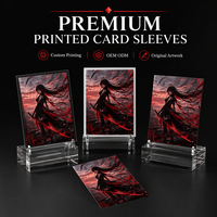 Protège-cartes personnalisés à haute transparence, bords scellés, souples et lisses, imprimés avec motifs de jeu, avec emballage OEM/ODM pour cartes TCG
