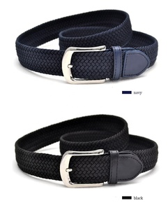 <span class=keywords><strong>Ceinture</strong></span> en tricot extensible <span class=keywords><strong>tressée</strong></span> élastique en cuir réglable confortable pour hommes pour femmes Jeans Pantalons de golf Shorts - Product Image 5