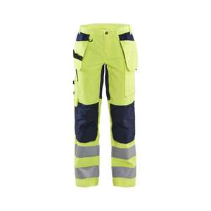 BLAKLADER - 716318113389D25 Pantalón de mujer Hi-Vis con elástico Amarillo/Azul marino-EAN 7330509615348 ROPA DE TRABAJO DE LA HI-VIS - Product Image 1