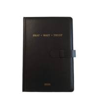 Großhandel Maßgefertigtes A5 Faden-gebundenes PU-Hardcover-Tagebuch mit Goldfolien-Logo-Druck und Prägung mit Magnetverschluss