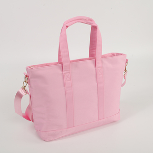 Bolsos de nailon de gran capacidad bordados personalizados, bolsos de mano impermeables para mujer, para viajes al aire libre, compras portátiles, uso en la playa - Product Image 3