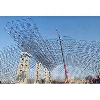 Dôme de stockage de charbon à grande portée en structure spatiale en acier galvanisé standard durable pour centrale électrique