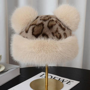 Bonnet rond en fourrure pour femme style coréen, vente en gros, chaud, respirant, doux, nouveau design, bonnet trapper en fourrure de Mongolie, chaud et moelleux pour l'hiver - Product Image 4