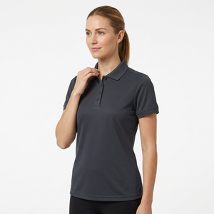 <b>Women's</b> Knitted <b>Polo</b> <b>Shirt</b> 100% Polyester Solid Short Sleeve Performance <b>Polo</b> Custom Logo Uniform For Girls - Product Image 3