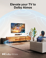   Barra de Sonido para TV de 190W, Equipada con Dolby Atmos, Sistema de Sonido Envolvente 3D para Cine en Casa
