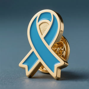 Pin de cinta de oro amarillo esmaltado del fabricante, broche de concientización sobre el cáncer infantil, broche de insignia rosa de esperanza, Pin de solapa - Product Image 4