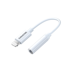 SAMZHE <span class=keywords><strong>Adaptateur</strong></span> durable pour casque audio 3,5 mm avec connecteur Lightning certifié MFi pour <span class=keywords><strong>iPhone</strong></span>/iPad – Câble de contrôle et convertisseur audio - Product Image 1