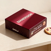Nouvelle Arrivée Boîte d'emballage écologique de qualité alimentaire pour Cheesecake, Éclairs, Pâtisserie feuilletée, Brownies, avec finition mate et gaufrage, pour gâteaux éponge