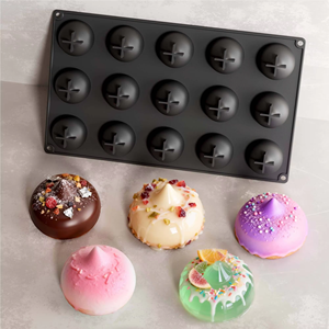 Molde de Silicona Antiadherente con 15 Cavidades en Forma de Lágrima para Mousse Francesa, Pastel Chiffon y Postres de Chocolate DIY al por Mayor - Product Image 2