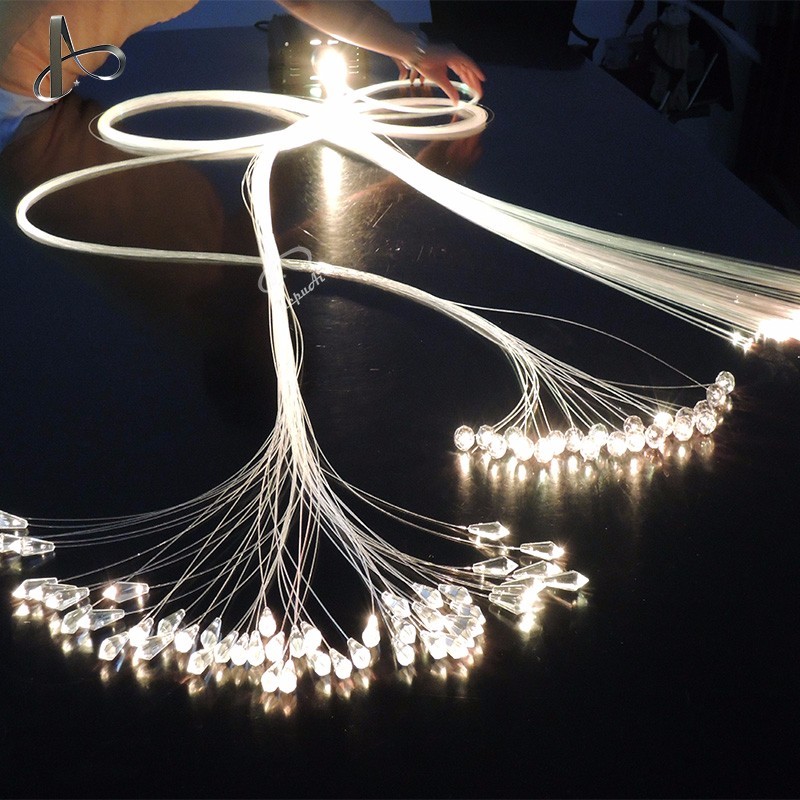 Interior Decoration Pool Lights Fiber Optic Light Curtain Waterproof IP65 RGB LED Rechargeable 5-Year Warranty Wall Mounted