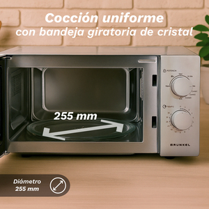 Grunkel Forno a Microonde 20L con Grill in Acciaio Inox 700W - Product Image 4