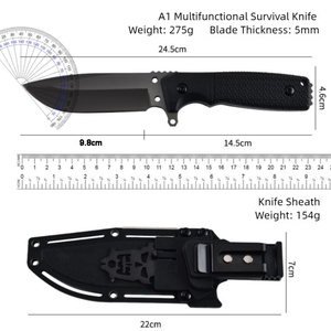 Cuchillo Táctico de Supervivencia Multifuncional Personalizado, Hoja Recta de Acero 440, 24.5 cm de Longitud, para Camping, Caza al Aire Libre, OEM, Nylon - Product Image 2
