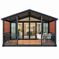 Maison modulaire extensible avec véranda, maison de vacances portable pour projets de camping et de retraite en éco-resort