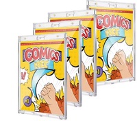Yageli Porte-cartes semi-rigide personnalisé et tendance pour cartes à collectionner, en plastique transparent avec fermeture à clip, 3 pouces, pour cartes de l'ère argentée