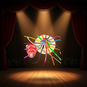 Kit de danse avec masque, chapeau, canne, costume de robot, taille unique, pour la danse du ventre, les spectacles de ballet, vêtements de scène pour adultes - Product Image 2