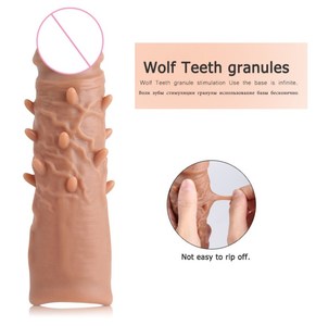Schlussverkauf Silikon-Wahlring-<span class=keywords><strong>Penis</strong></span> verlängerte Ärmel Sexspielzeug Penisvergrößerungs-Kondome für Männer - Product Image 4