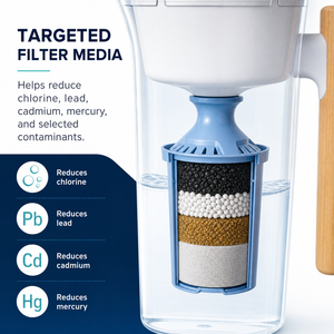 Caraffa Filtrante Manuale a Più Stadi 3.5L in Plastica, Ionizzatore Alcalino, Riduce Metalli Pesanti e Cloro, Senza BPA, per Casa e Camper - Product Image 4
