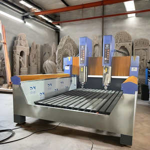 Machine de découpe de pierre 3D, routeur CNC 4 axes 1530-s, moteur 5,5 kW, pour la sculpture de granit, <span class=keywords><strong>marbre</strong></span>, pierres tombales et monuments, refroidissement par eau - Product Image 5
