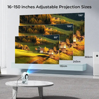YDH-CD200 PRO 2025 Nouveau AllwinnerH713 800 Lumens 4K Projecteur Android 11 360 ° Rotation Grande Roue Auto Focus Projecteur Portable