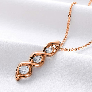 Collar con Colgante de Espiral Molecular para Mujer, Joyería Creativa de Moda - Product Image 4