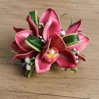 Pince à cheveux BB en soie artificielle motif orchidée, style hawaïen, pour la vente en gros, accessoire de fête Luau, danse Hula, pour filles, pour l'extérieur
