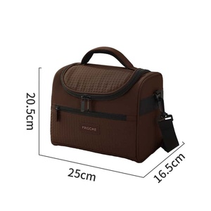 Black Insulated Cooler Bag With Zipper Closure And Adjustable Strap Portable Picnic Cooler All Seasons Use - Product Image 5