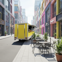 Food truck extérieur à deux niveaux à vendre en Espagne, bus food truck à double étage, food truck à double étage équipé