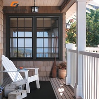 Ventanas correderas de doble colgado esmaltadas de aluminio blanco moderno GS para casa