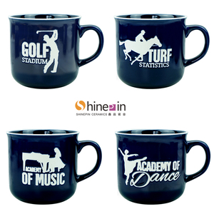 Taza de café de cerámica de gres esmaltado para regalo con logotipo impreso, moderna, clásica, vintage, moteada, 15oz - Product Image 4