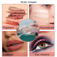 Palette de mélange de maquillage pliable en acrylique transparente, plateau de mélange portable pour fond de teint, support de rangement