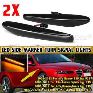 ไฟเลี้ยวข้าง LED 2 ชิ้น สำหรับ Alfa Romeo 159 Sportwagon Boera Spider Typ 939 ปี 2005 2006-2012 - Product Image 1