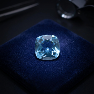 Cojín de 11mm de alta calidad, Topacio azul cielo, piedras preciosas sueltas facetadas naturales, certificado IGI, precio de fábrica al por mayor por quilate - Product Image 2