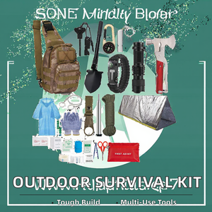 CXXM <span class=keywords><strong>Kit</strong></span> <span class=keywords><strong>de</strong></span> <span class=keywords><strong>survie</strong></span> extérieur pour voyage Camping chasse avec couteau d'urgence costume pelle paille <span class=keywords><strong>Ration</strong></span> sac à dos - Product Image 3