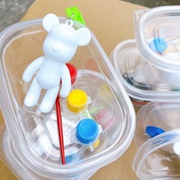 Internet Celebrity's Unique Art Supplies Handmade DIY Toy Set Fluid Bear Kids 'Graffiti Toy Doll and Violent Bear Keychain
