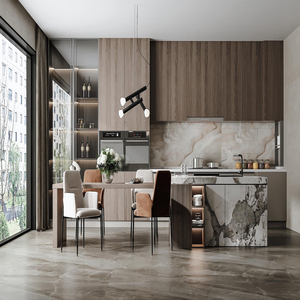 Nouvelle Arrivée : Armoire de Rangement de Cuisine de Luxe avec Panneau de Porte Plat, Personnalisée en Contreplaqué et Mélaminé - Product Image 3