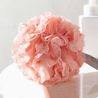 Éponge de bain en loofah et filet de dentelle, ensemble 2-en-1, grand bouquet de douche 60g, pouf exfoliant pour le corps, accessoires de bain