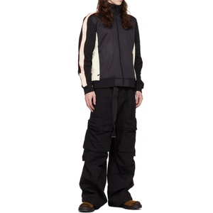 กางเกงคาร์โก้ผ้าฝ้ายผสมลินินทรงหลวมแบบเรียบมีกระเป๋า 4 ช่องสำหรับผู้ชาย - Product Image 4