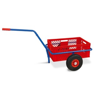 Chariot à main de la capacité de charge 1250 kg de la couleur rouge LxWxH 640x200x60mm avec le panier en plastique de la taille 240mm transportant des chariots à main - Product Image 1
