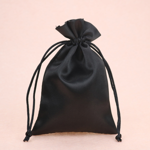 Custom Printed Hair Collection Drawstring <b>Bag</b> Rings Necklace Earrings Jewelry Packaging Satin Pouch for Wigs <b>Dust</b> <b>Bags</b> - Product Image 5