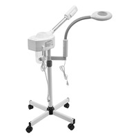 Vapeur facial 2-en-1 Lampe grossissante 5x Machine à ozone Blanchiment Perte de poids Traitement de l'acné Nez Seins UK Spa Salon de beauté