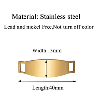 Connecteurs de breloques en acier inoxydable pour la fabrication de bijoux DIY, étiquettes vierges en forme de barre, accessoires pour bracelets et composants de bijoux