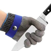 Gants anti-coupure haute performance en maille métallique pour l'industrie textile et papetière