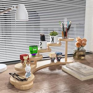 Étagère de rangement pour plantes en <span class=keywords><strong>bambou</strong></span> à deux niveaux en <span class=keywords><strong>terrasse</strong></span> avec affichage multifonctionnel - Product Image 4