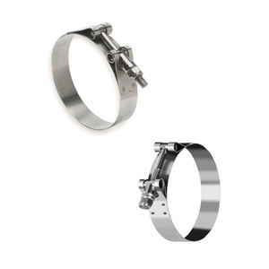 Abrazaderas de manguera de acero inoxidable de alta resistencia OEM con pernos en T - Abrazaderas de tubo de escape y admisión de turbo de alto torque con tuercas de autobloqueo - Product Image 5