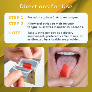 Complément alimentaire de haute qualité à marque privée : Accélère l'activité métabolique et booste l'énergie naturellement – Vitamine B12 sous forme de bandelettes orales - Product Image 3