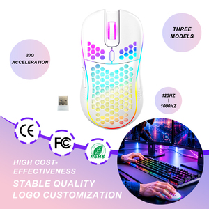 Souris de jeu RGB haute résolution, trois modes (2.4G, Bluetooth, filaire), 6 boutons, capteur optique pour <span class=keywords><strong>PC</strong></span>, Esports, OEM, ODM, acheteurs en gros - Product Image 1