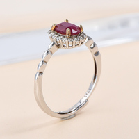 Collection de bagues en rubis naturel de qualité supérieure - Bagues en pierres précieuses rubis rouge ovale de qualité supérieure, rhodiées, certifiées CMA pour les fournisseurs de bijoux, personnalisables