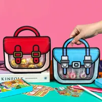 Sacs d'emballage cadeaux en plastique refermables colorés en forme de sac d'école, de voiture ou d'animal, sacs à fermeture éclair pour enfants, fournitures de rangement pour cadeaux d'anniversaire