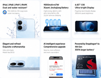 هاتف ريدمي نوت 17 برو MI 5G الأصلي الجديد P66 | IP68 | IP69 | هاتف ذكي مقاوم للماء IP69K بشاشة 6.83 بوصة وبطارية 9000 مللي أمبير ونظام HyperOS 3