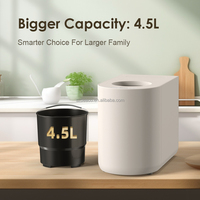 Déshydrateur de déchets alimentaires électrique de table intelligent 4,5 L en acier inoxydable pour la maison, recyclage organique par lots